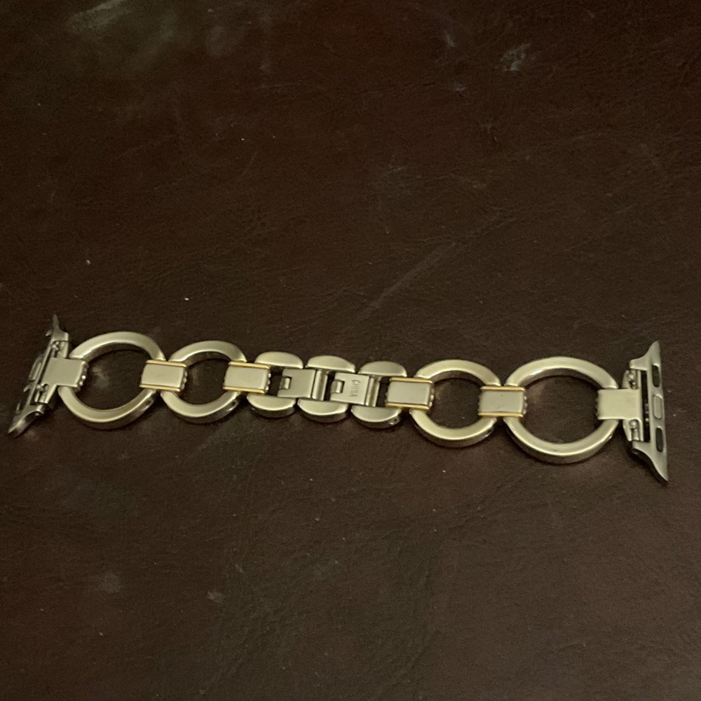 Brighton Silver-Tone Crystal Link Apple Watch Band - Picture 2 of 3